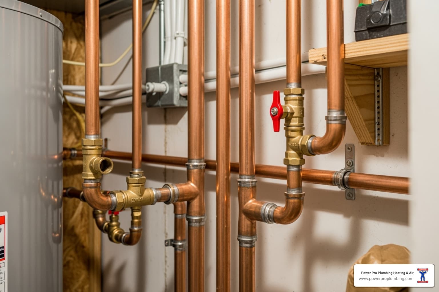 Professional plumber working in a modern home